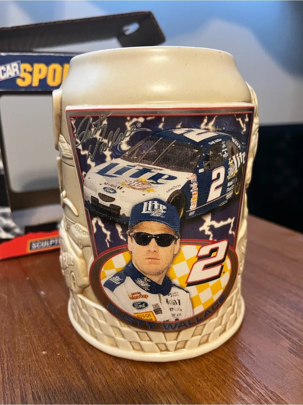 Dram Tree NASCAR Rusty Wallace #2 Hoffbrau Sportsteins Stein w/ Box